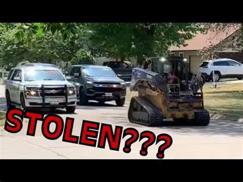 skid steer police chase|Police chase stolen skid.